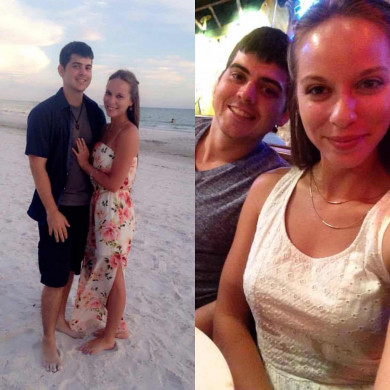 Evan and Candace met his junior year, her freshman, through a mutual friend. He majored in Biology while she majored in Nursing. They spent a number of evenings walking around campus disclosing every trivial and intimate detail of their lives to that point. Their first kiss was at a gazebo along the trails past all of the apartments on campus. After two years of dating, they got their first dog and moved into their own apartment together. Both would go on to change their majors to Psychology, in which they shared many classes. They both worked at the Dugan Wellness Center as attendants, camp counselors, and supervisors. Each would work in the Psychology department as well, Candace as a grader and Evan as a research assistant. After finishing their respective Bachelor’s degrees, they were each accepted into Master’s programs at TAMU-CC, Evan in Clinical Psychology and Candace in Counseling. After his first semester, Evan took Candace back to the gazebo where they first kissed and asked for her hand in marriage. She said “Of course”. Now, as they continue pursuing their Master’s degrees, with over five years of challenges and adoration preceding them, the future is full of promise.