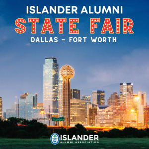 Islander Alumni State Fair , Dallas-Fort Worth. Dallas downtown skyline.