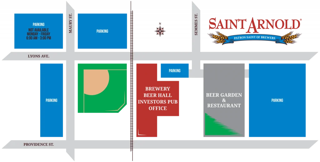 St. Arnold Brewing Map 2000 Lyons Ave